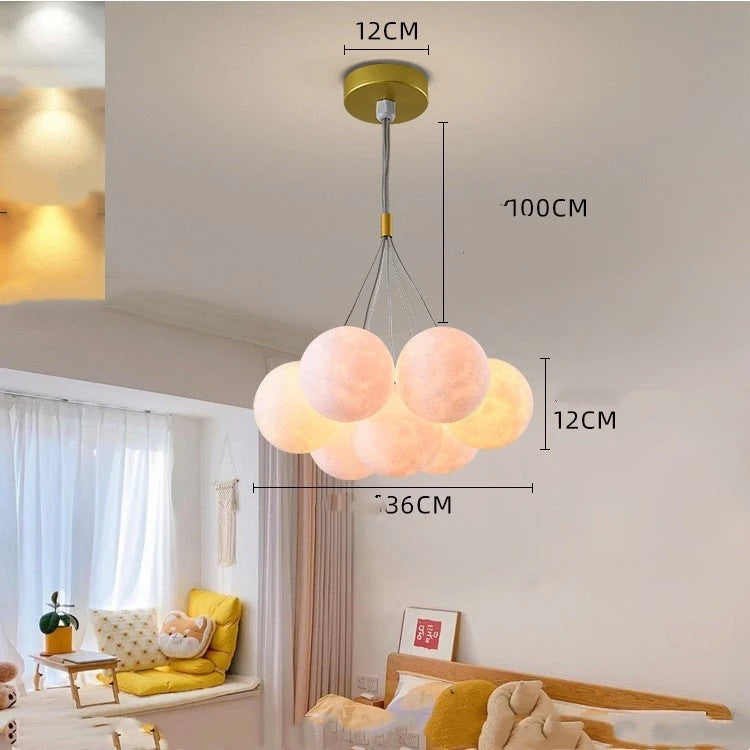 Bedroom Chandelier Nordic Lamps Creative Moon Bubble Lights null