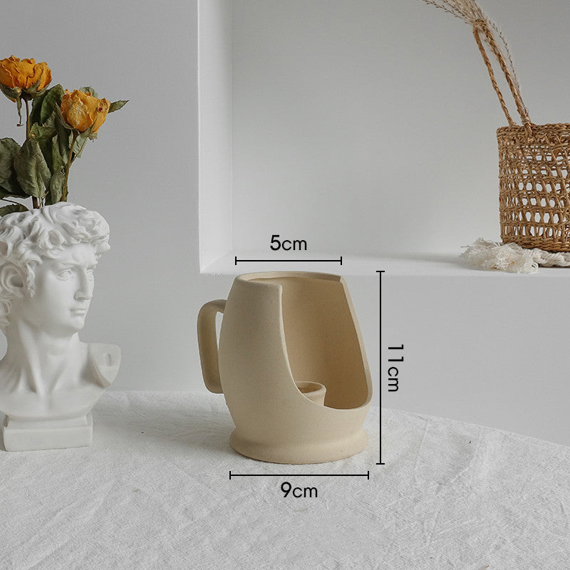 Simplicity Ceramic Vase Dry Flower Arrangement Home Decoration Ornament Living Room Display Art Vases null