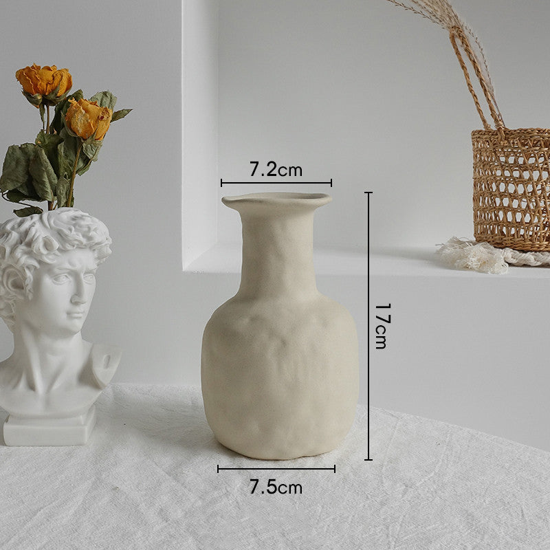 Simplicity Ceramic Vase Dry Flower Arrangement Home Decoration Ornament Living Room Display Art Vases null
