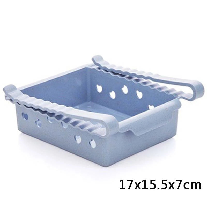 Hanging Plastic Refrigerator Clapboard Storage Rack Kitchen Supplies null