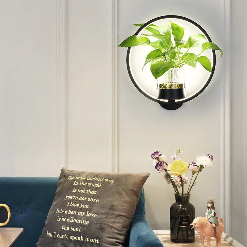 Decorative wall lamp on background wall null