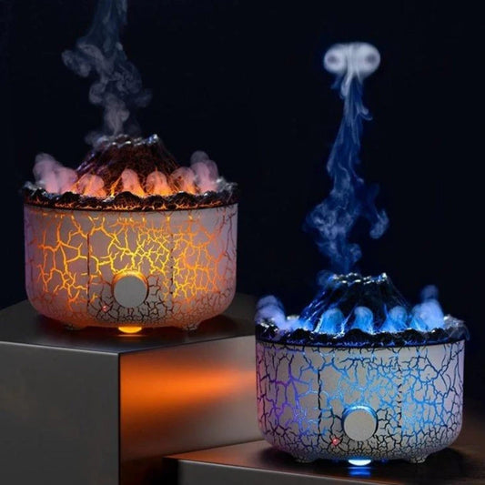 New Creative Volcano Humidifier Aromatherapy Machine Spray Jellyfish Air Flame Humidifier Diffuser null