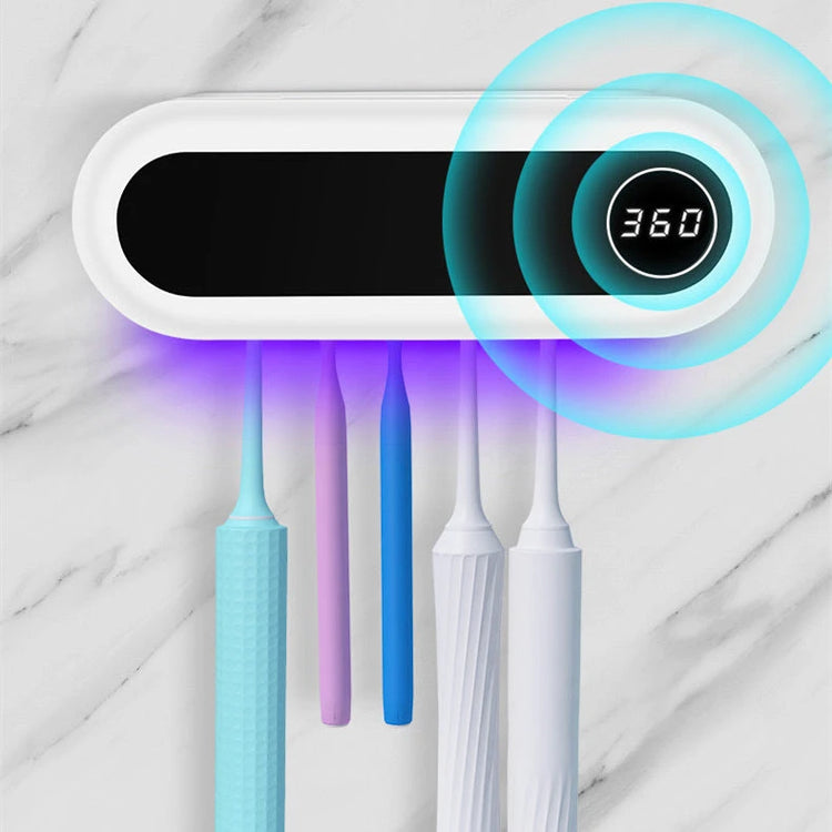 Wall Mounted Toothbrush Holder Smart Toothbrush UV Sterilizer Holder Toothpaste Dispenser Squeezer For Bathroom Accessories null