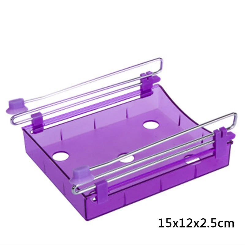 Hanging Plastic Refrigerator Clapboard Storage Rack Kitchen Supplies null