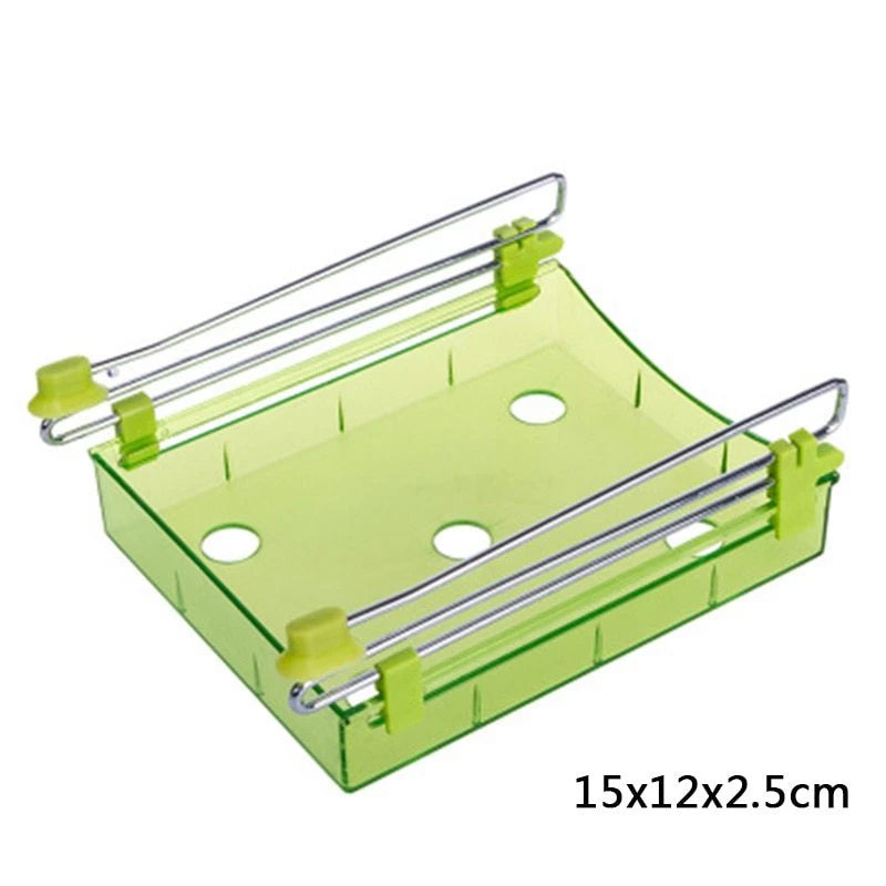 Hanging Plastic Refrigerator Clapboard Storage Rack Kitchen Supplies null