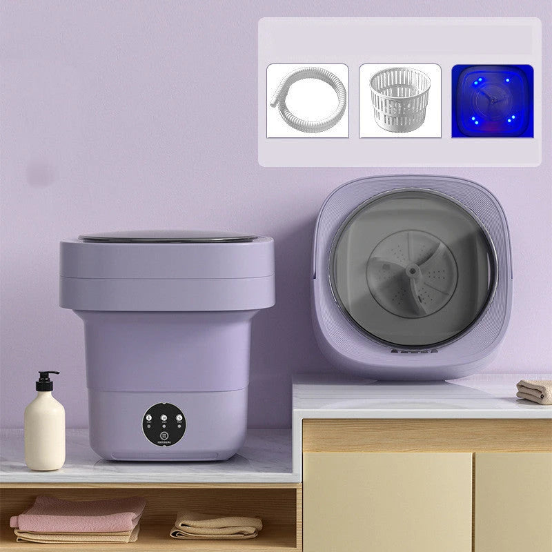 Mini Foldable Washing Machine Portable Mini Socks Underwear Panties Washing Machine Big Capacity 3 Models With Spinning Dry Gadgets null