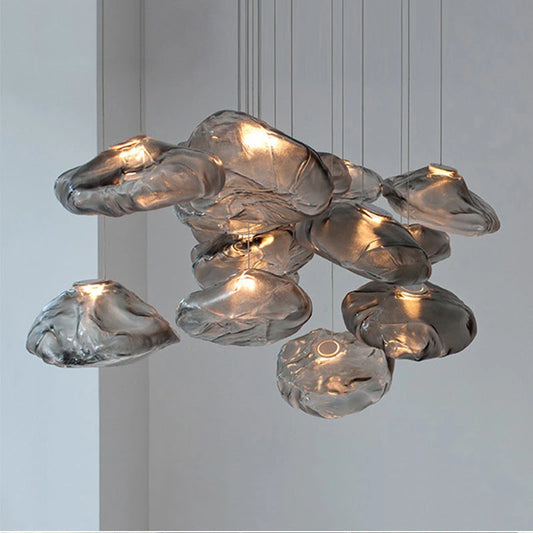 Postmodern Light Luxury Glass Decorative Chandelier null