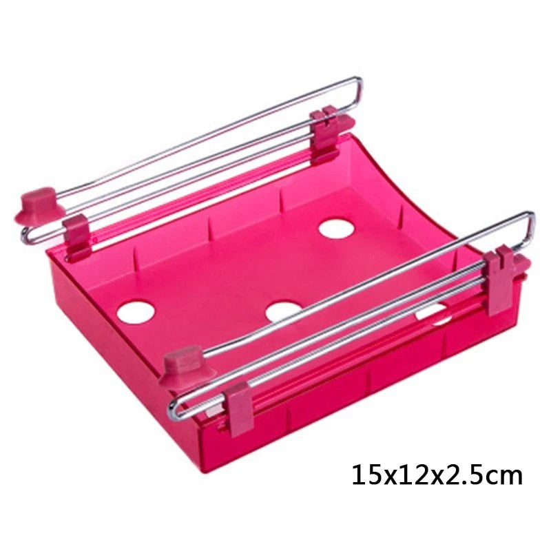 Hanging Plastic Refrigerator Clapboard Storage Rack Kitchen Supplies null