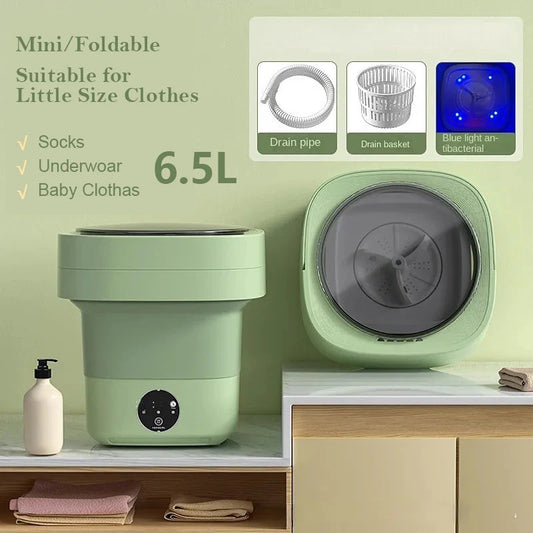 Mini Foldable Washing Machine Portable Mini Socks Underwear Panties Washing Machine Big Capacity 3 Models With Spinning Dry Gadgets null