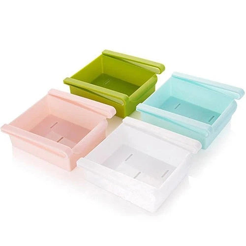 Hanging Plastic Refrigerator Clapboard Storage Rack Kitchen Supplies null