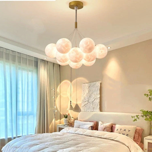 Bedroom Chandelier Nordic Lamps Creative Moon Bubble Lights null