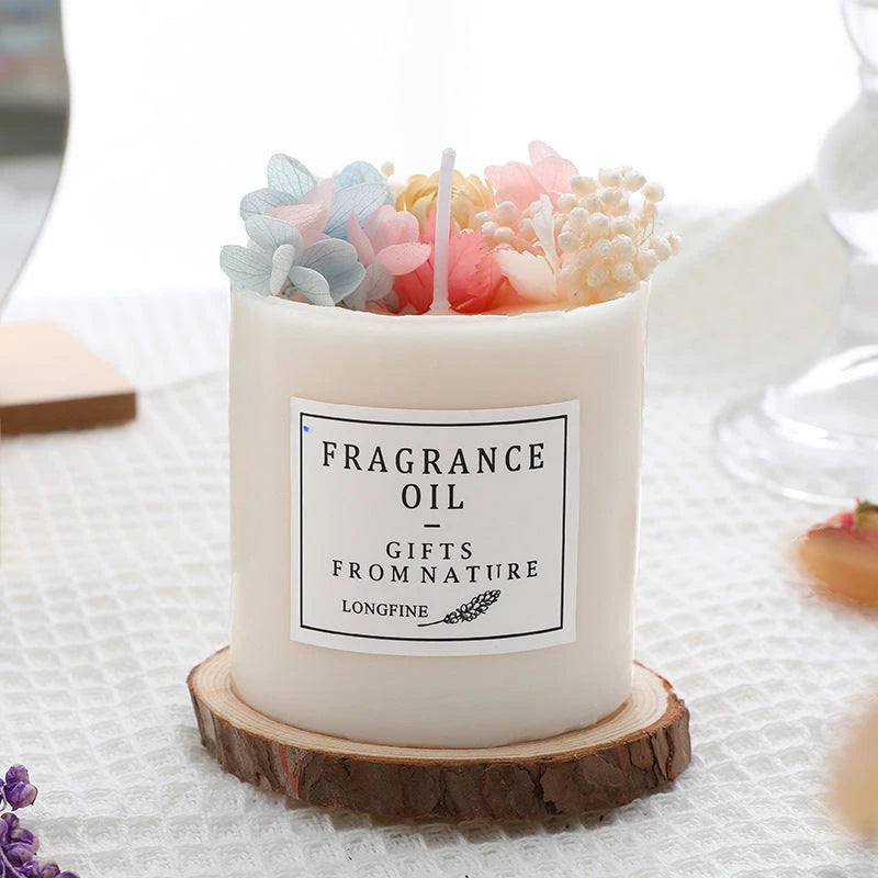 Dried Flowers Decor Romantic Candles null