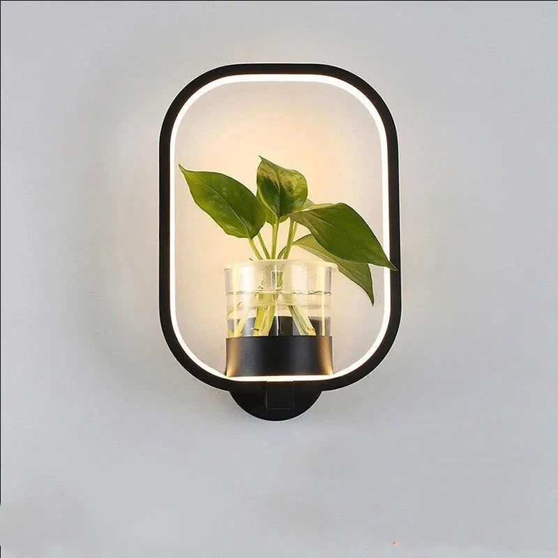 Decorative wall lamp on background wall null