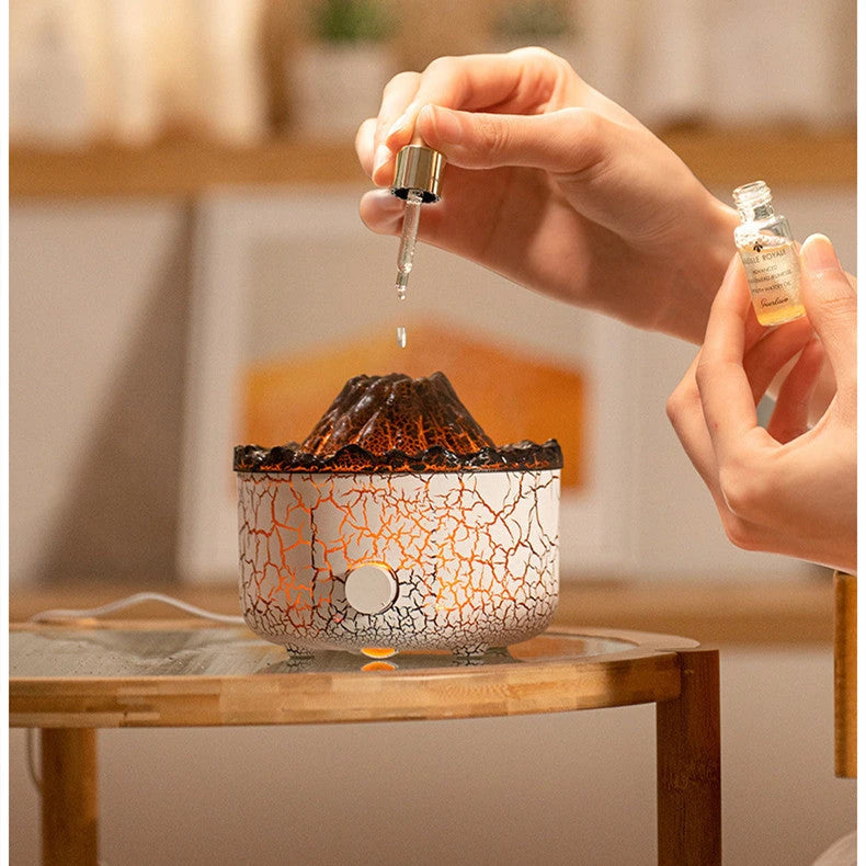 New Creative Volcano Humidifier Aromatherapy Machine Spray Jellyfish Air Flame Humidifier Diffuser null