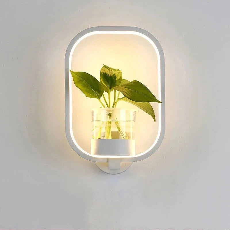 Decorative wall lamp on background wall null