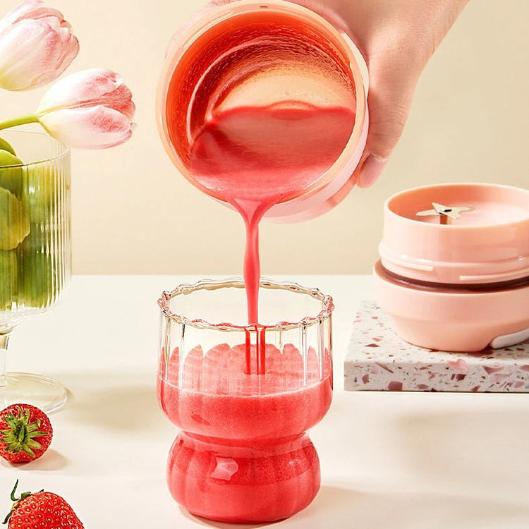 Portable Blender Juicer Cup Rechargeable With 4 Blades For Shakes And Smoothies Maker 400ml Fresh Fruit Mixer Juicer Cup null