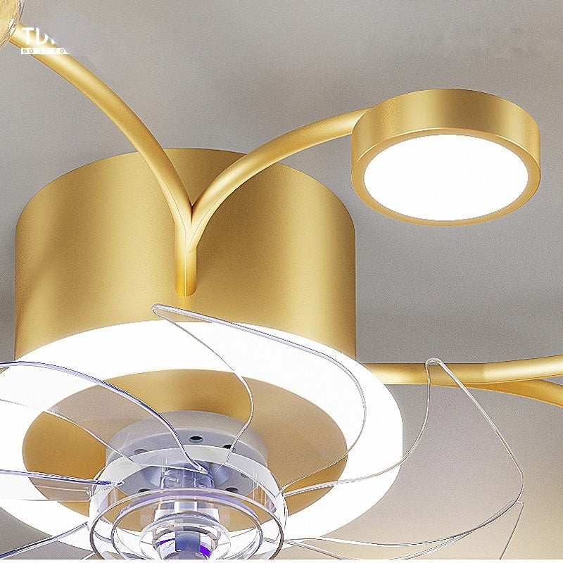 Modern Smart Bedroom Ceiling Fan Lamp null