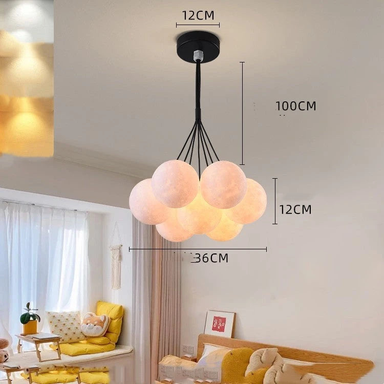 Bedroom Chandelier Nordic Lamps Creative Moon Bubble Lights null
