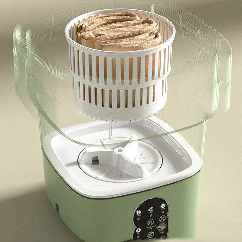 Mini Foldable Washing Machine Portable Mini Socks Underwear Panties Washing Machine Big Capacity 3 Models With Spinning Dry Gadgets null