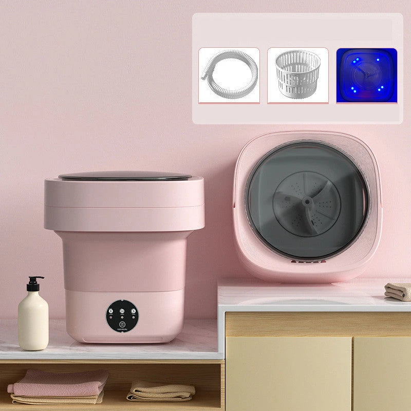 Mini Foldable Washing Machine Portable Mini Socks Underwear Panties Washing Machine Big Capacity 3 Models With Spinning Dry Gadgets null