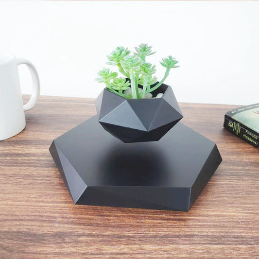 Floating Magnetic Levitating Flower Pot Bonsai Air Plant Pot Planter Potted For Home Office Desk Decor Creative Gift null