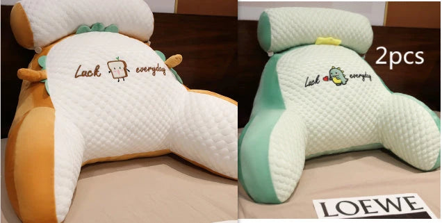 Sofa Fluffy Cushion Luncheon Pillow Triangle Reading Cushion Bedside Soft Large Backrest Lumbar Cushion Office Chair Cushion null