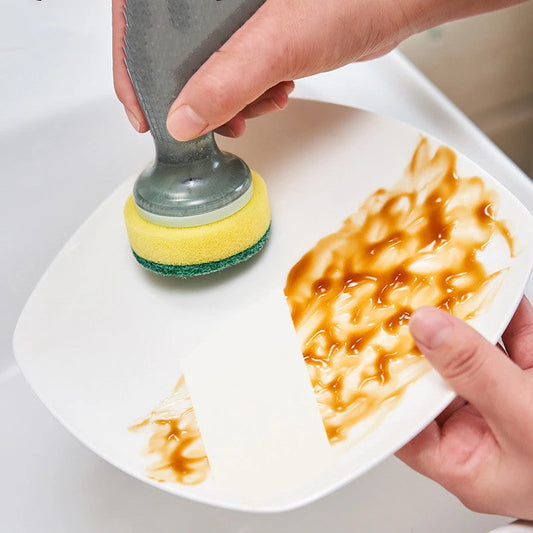 Pot Brush Dish Brush Dish Scrub Brush With Soap Dispenser For Dishes Kitchen Sink Pot Pan null