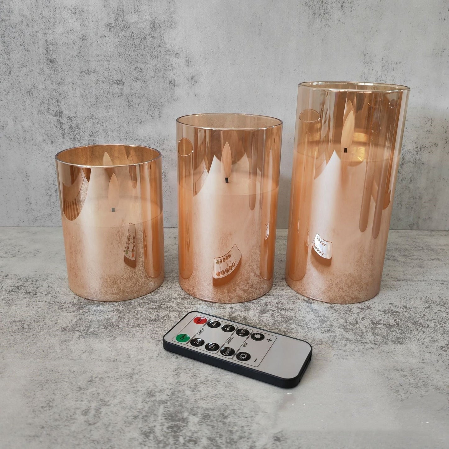 Electroplated Glass LED Electronic Candle Lights Wholesale Rechargeable null
