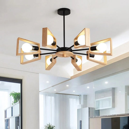 Solid wood bedroom Chandelier null