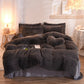 Luxury Thick Fleece Duvet Cover Queen King Winter Warm Bed Quilt Cover Pillowcase Fluffy Plush Shaggy Bedclothes Bedding Set Winter Body Keep Warm null