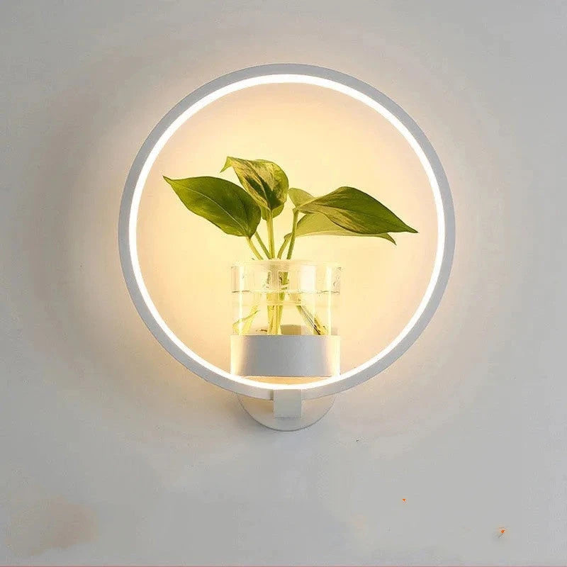 Decorative wall lamp on background wall null