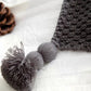 Nordic fringed knit ball blanket wool blanket office air conditioning lunch break blanket shawl blanket sofa leisure blanket blanket null