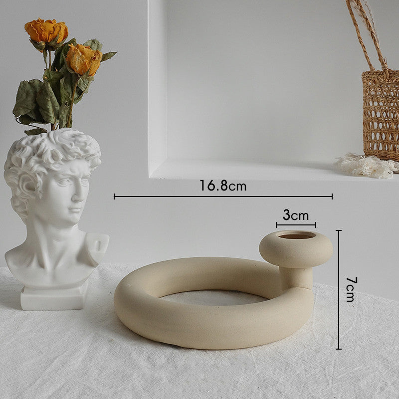 Simplicity Ceramic Vase Dry Flower Arrangement Home Decoration Ornament Living Room Display Art Vases null