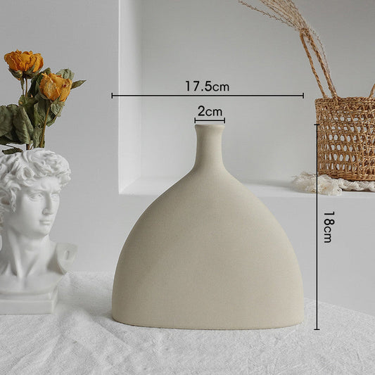 Simplicity Ceramic Vase Dry Flower Arrangement Home Decoration Ornament Living Room Display Art Vases null