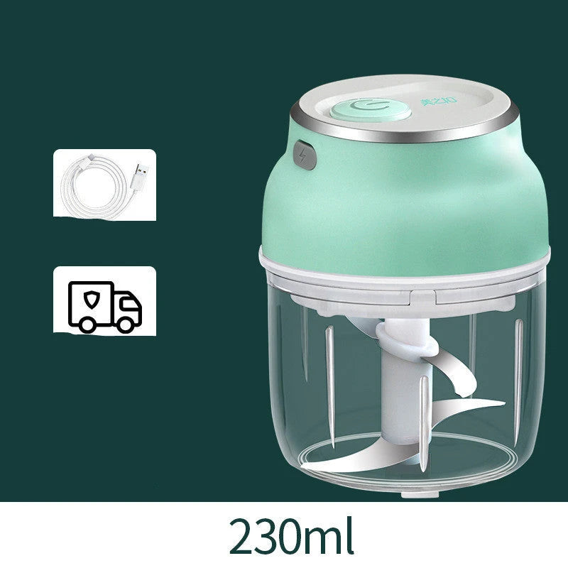 Portable Electric Mini Garlic Cutter Masher Vegetable Fruit Meat Food Chopper Grinder null
