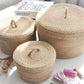 Japanese Style Linen Table Top Sundries Storage Basket null