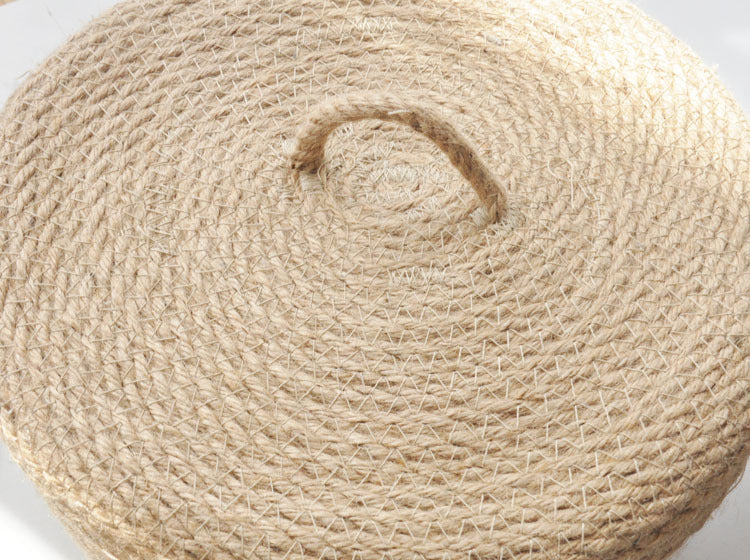 Japanese Style Linen Table Top Sundries Storage Basket null