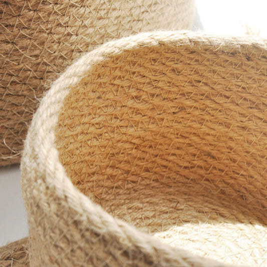 Japanese Style Linen Table Top Sundries Storage Basket null