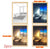 Illuminated Picture LED Decorative Light Painting Bedside Picture Style Creative Modern Simulate Sunshine Drawing Night Light Gift null