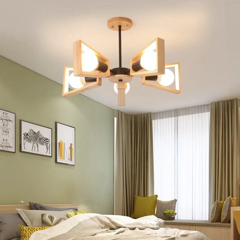 Solid wood bedroom Chandelier null