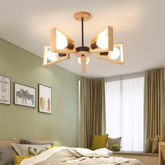Solid wood bedroom Chandelier null