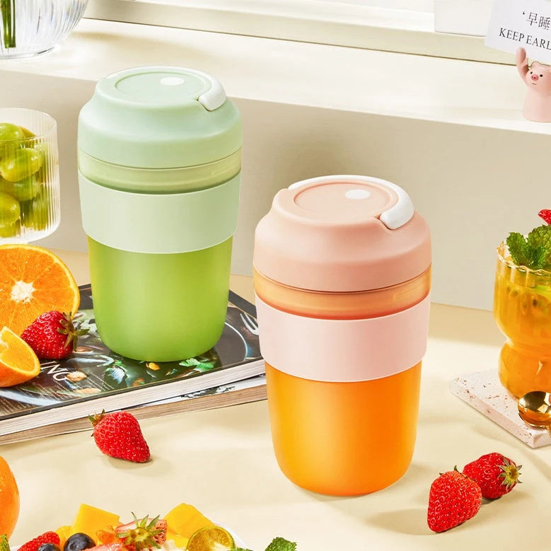 Portable Blender Juicer Cup Rechargeable With 4 Blades For Shakes And Smoothies Maker 400ml Fresh Fruit Mixer Juicer Cup null