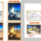 Illuminated Picture LED Decorative Light Painting Bedside Picture Style Creative Modern Simulate Sunshine Drawing Night Light Gift null