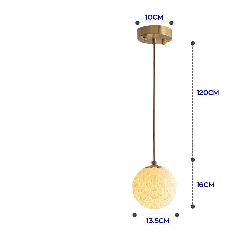 Nordic Japanese Simple Creative Light-transmitting Porcelain Chandelier null