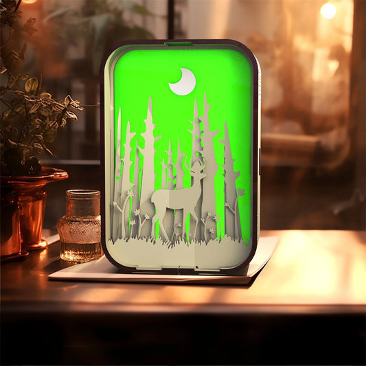 Woodcarving Light Creative Gift Minimalist Bedside Night Light Decoration Desktop Decoration Birthday Gift null