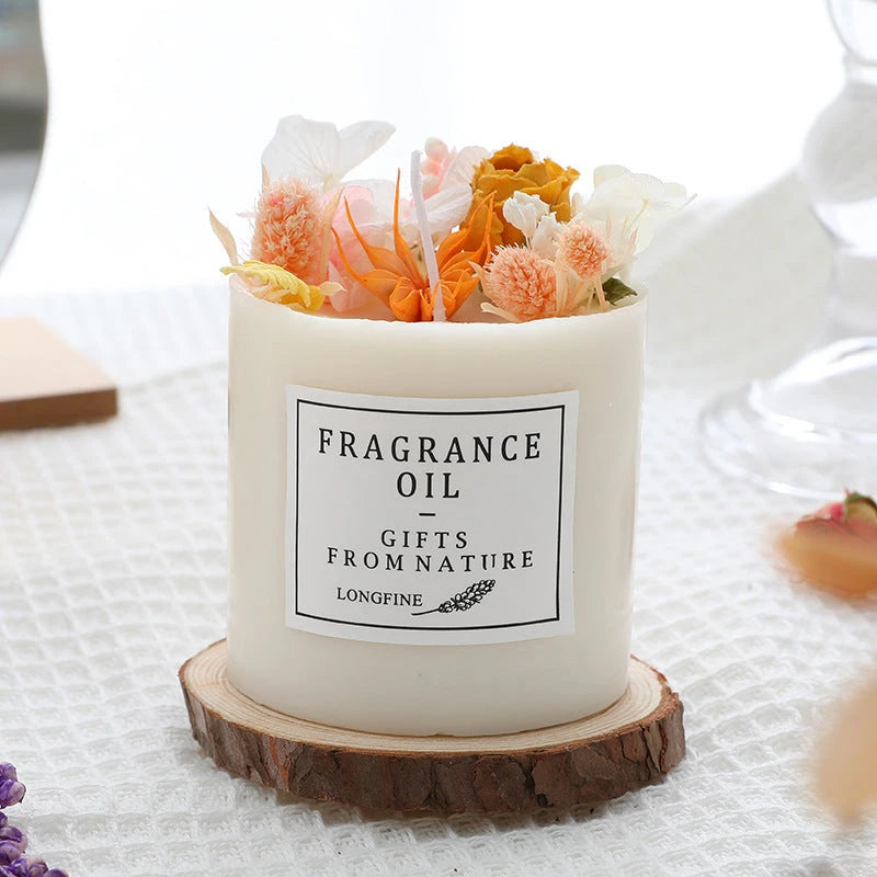 Dried Flowers Decor Romantic Candles null
