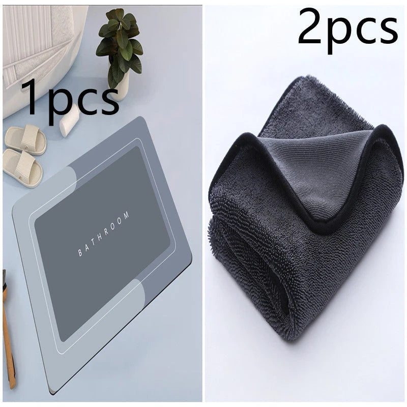 Bathroom Absorbent And Quick-drying Floor Mat null