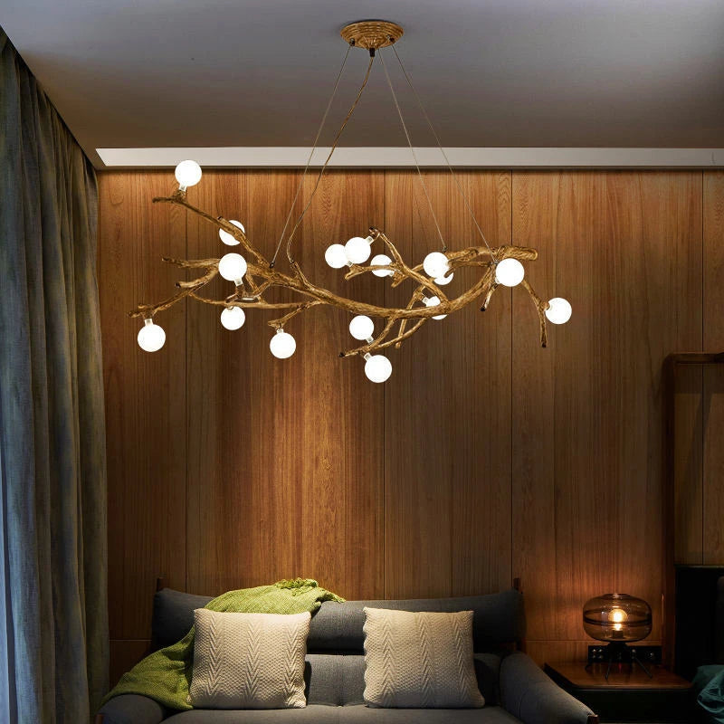 Restaurant Chandelier Decorative Tree Branch Lights Zen Japanese Wabi-sabi Wind Lamps null