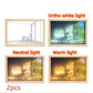 Illuminated Picture LED Decorative Light Painting Bedside Picture Style Creative Modern Simulate Sunshine Drawing Night Light Gift null