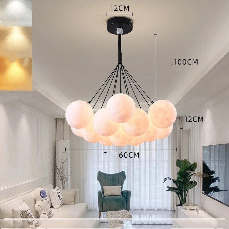 Bedroom Chandelier Nordic Lamps Creative Moon Bubble Lights null